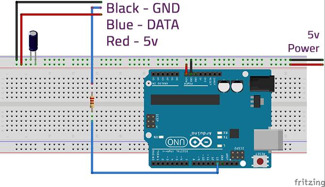 Circuit Setup WS2812B